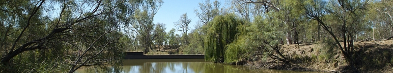 Condamine river weir on Darling Downs in Queensland, 2005 Credit: Arthur Mostead © Commonwealth of Australia (Murray–Darling Basin Authority)