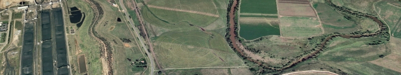 Google Earth image of the Hunter River west of Muswellbrook